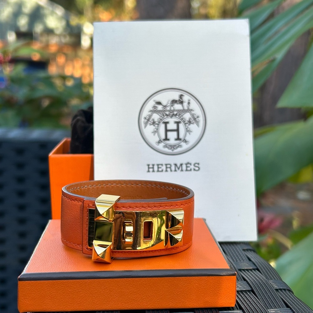 Hermes Collier De Chien 24 Leather Bracelet
